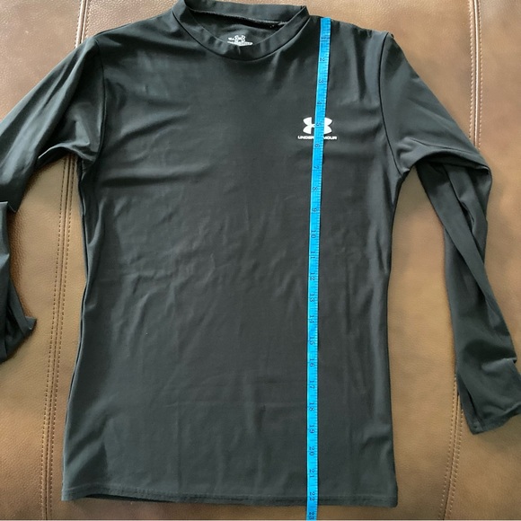 UNDER ARMOUR Active Fitted Long Sleeve Tee Shirt Youth Size Large Black - Picture 6 of 9